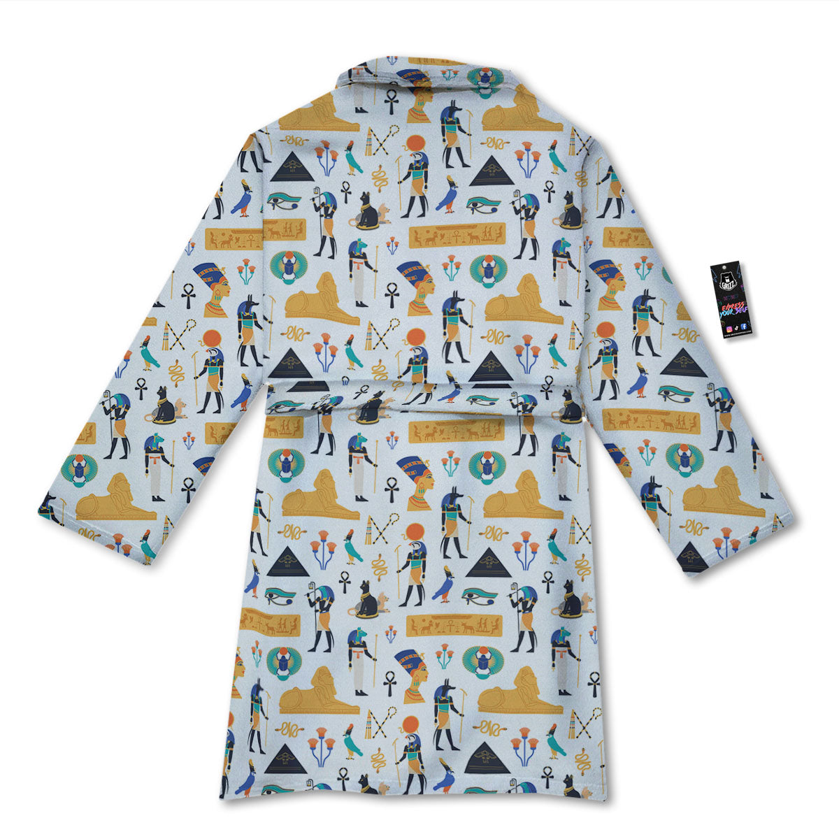 Ethnic Egyptian Print Pattern Bathrobe-grizzshop