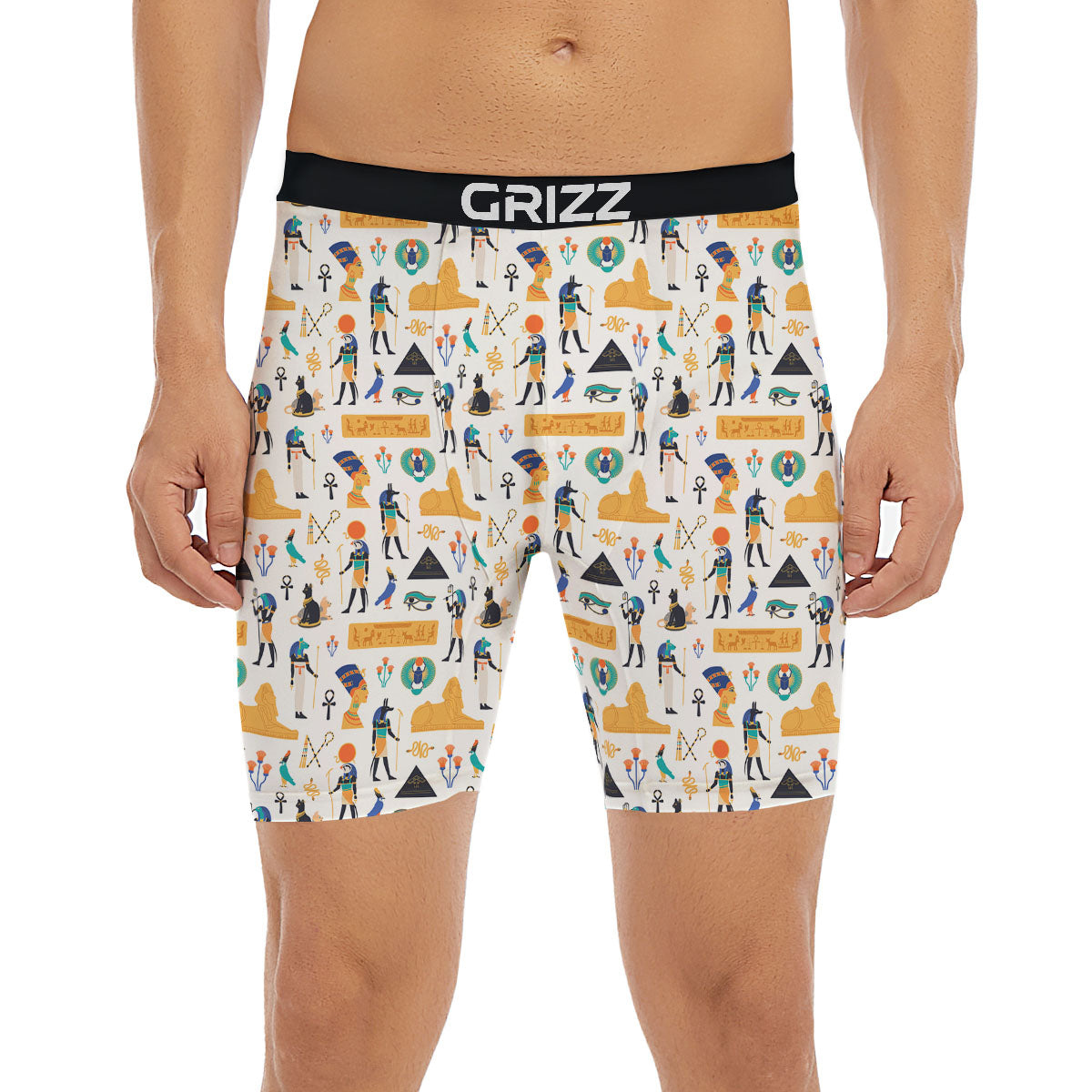 Ethnic Egyptian Print Pattern Boxer Briefs-grizzshop