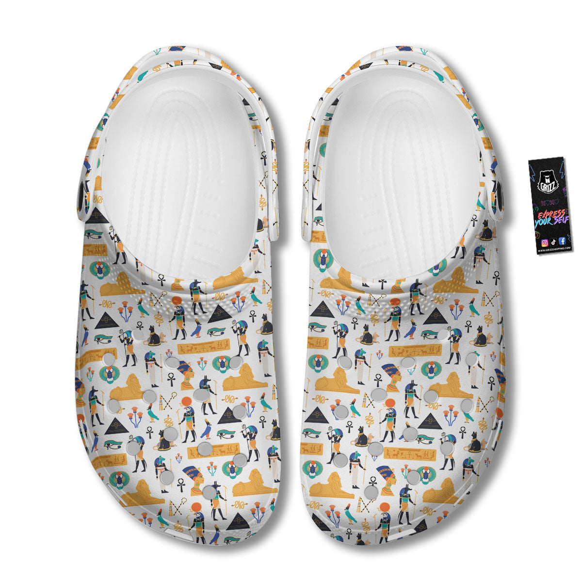 Ethnic Egyptian Print Pattern Clog-grizzshop