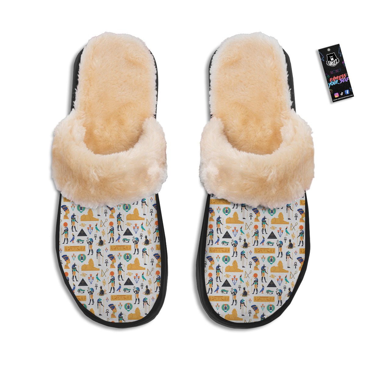 Ethnic Egyptian Print Pattern Slippers-grizzshop