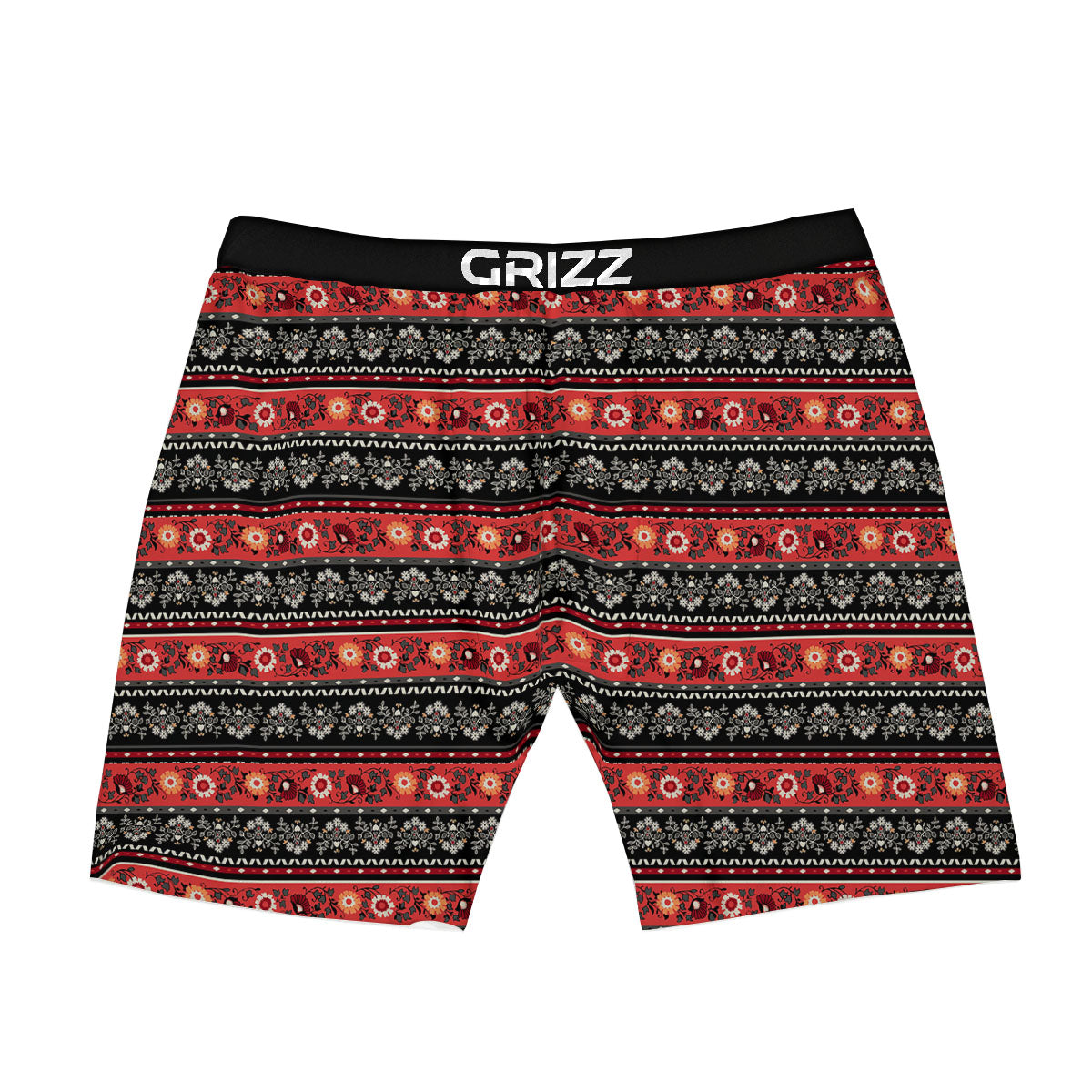 Ethnic Floral Print Pattern Boxer Briefs-grizzshop