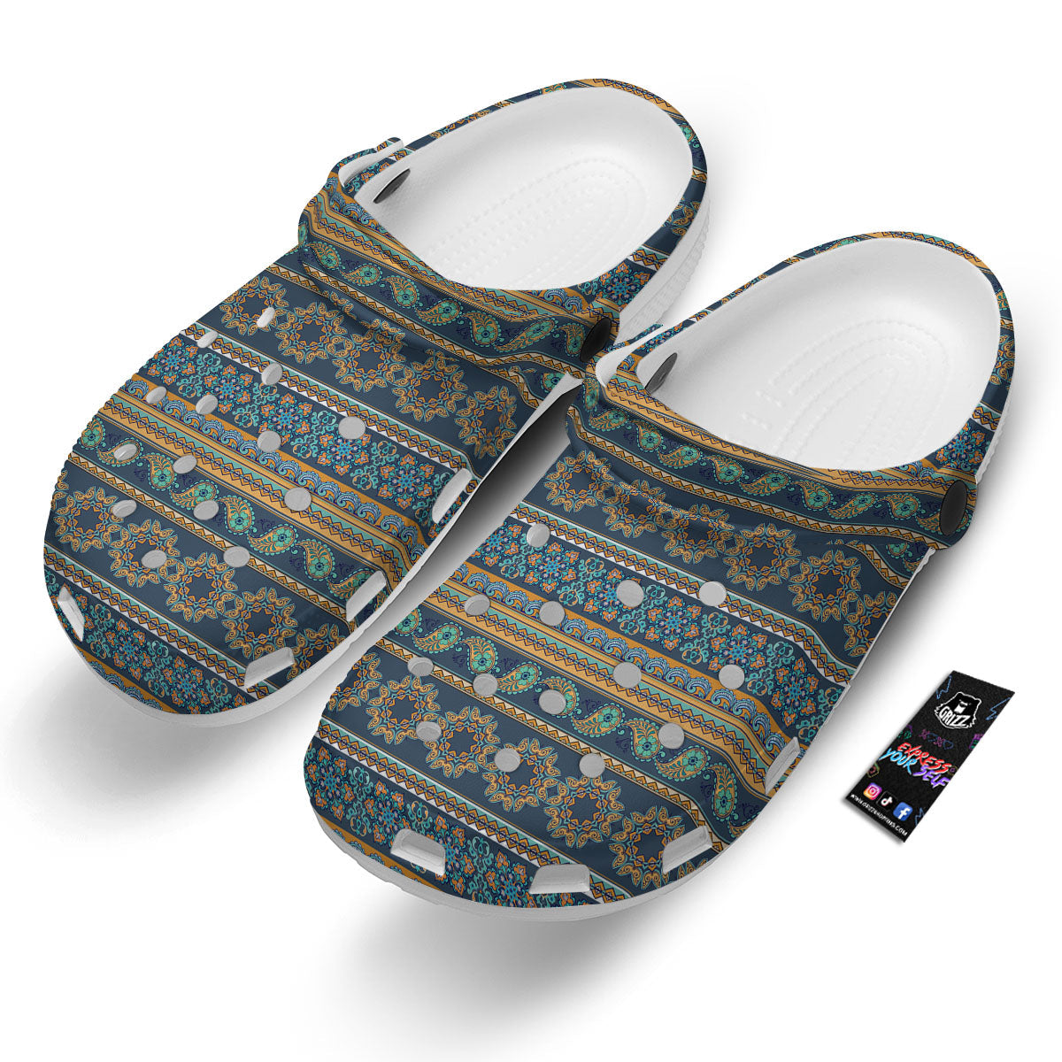 Ethnic Indian Print Pattern Clog-grizzshop