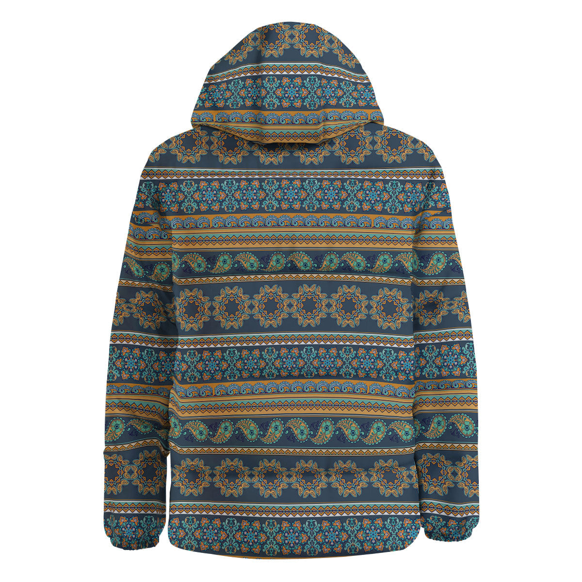 Ethnic Indian Print Pattern Down Jacket-grizzshop