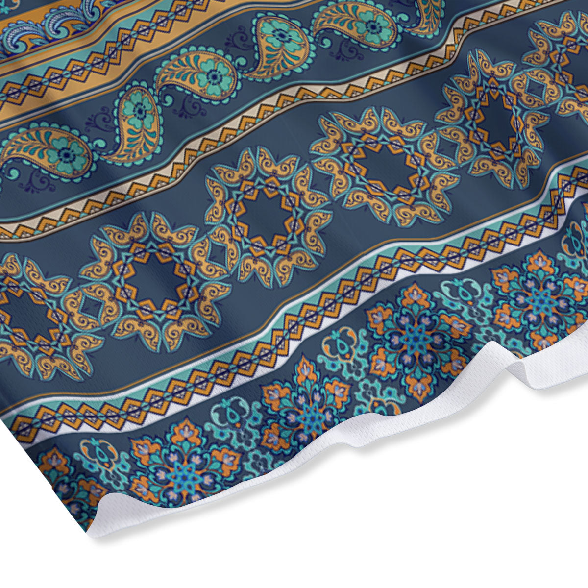 Ethnic Indian Print Pattern Mesh Shorts