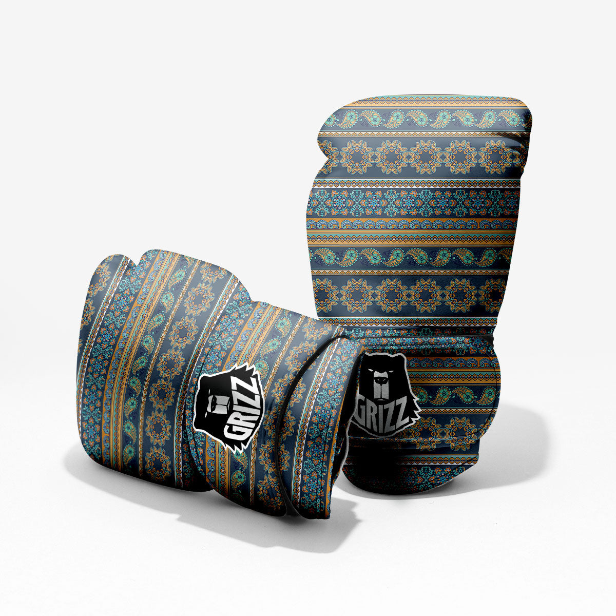 Ethnic Indian Print Pattern Pro Boxing Glove