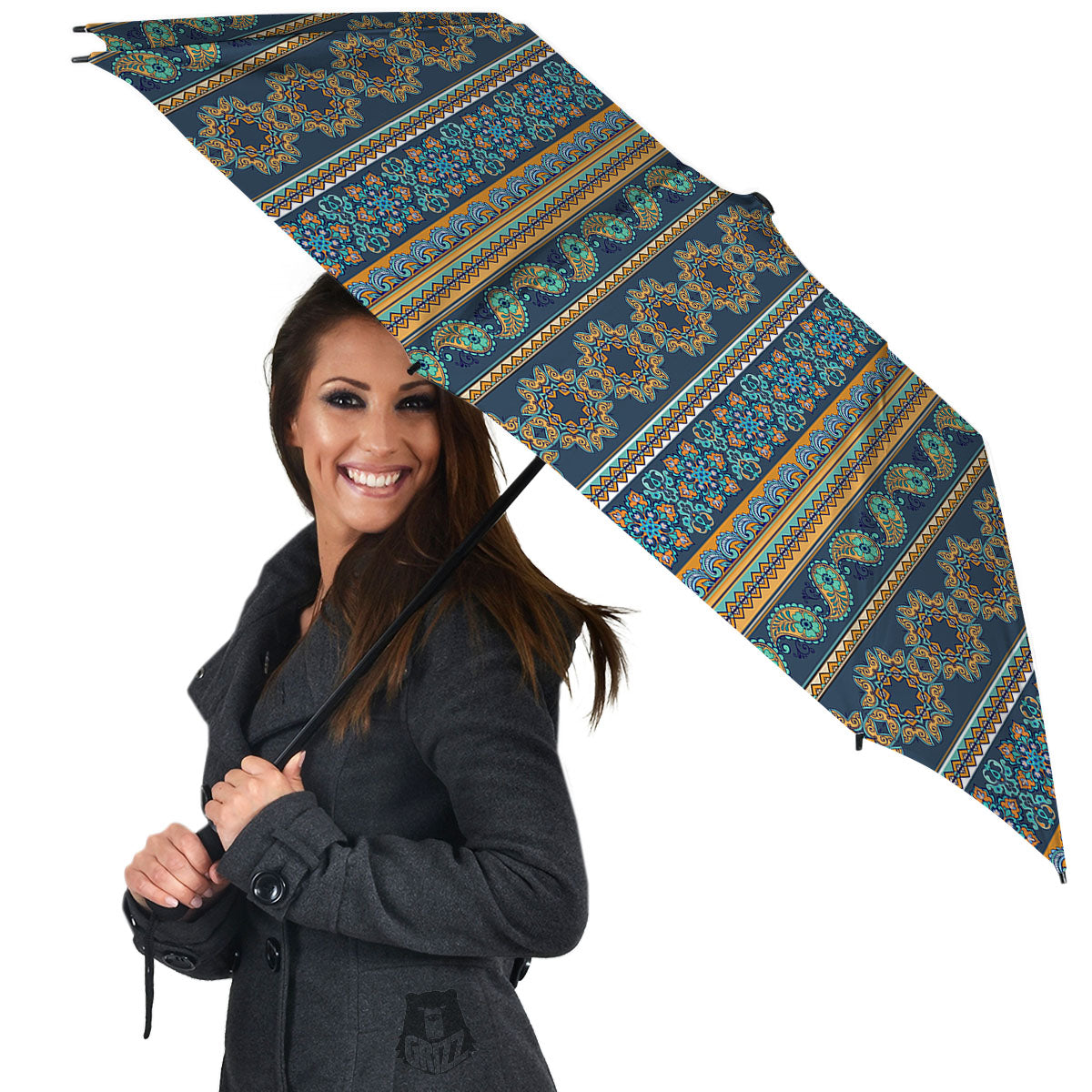Ethnic Indian Print Pattern Umbrella-grizzshop
