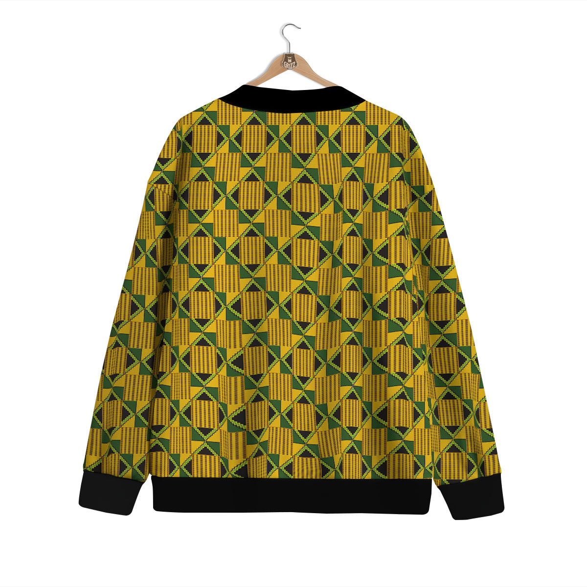 Ethnic Kente Print Pattern Cardigan-grizzshop