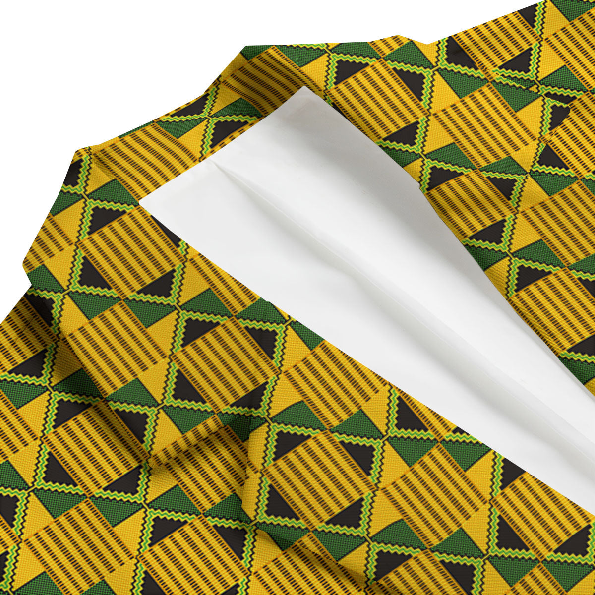 Ethnic Kente Print Pattern Men's Blazer-grizzshop