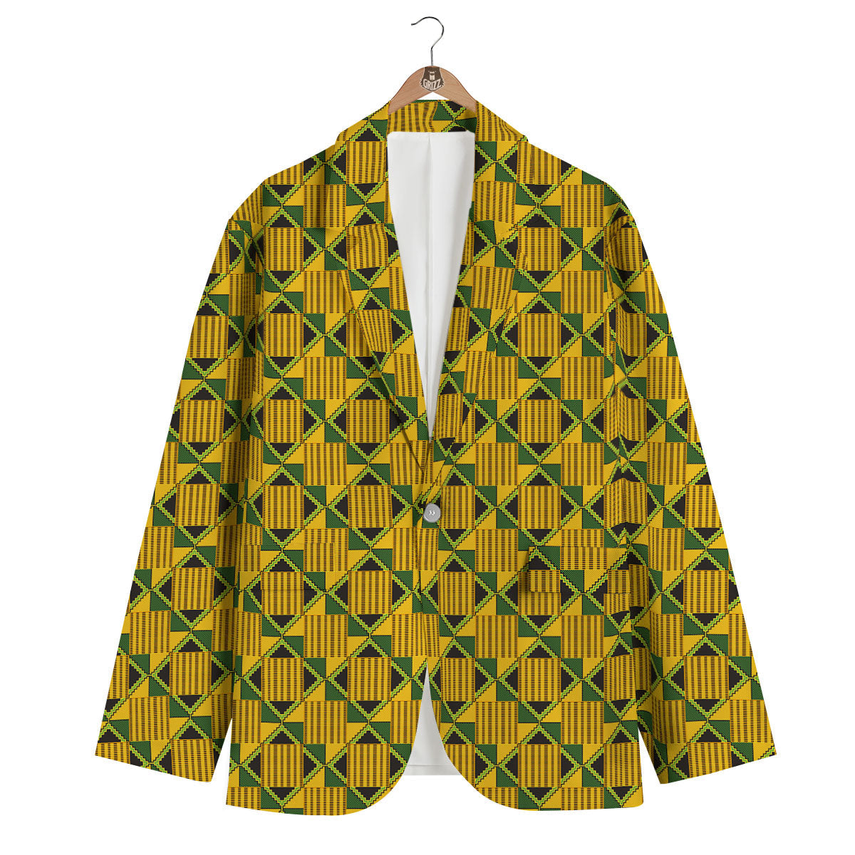 Ethnic Kente Print Pattern Men's Blazer-grizzshop