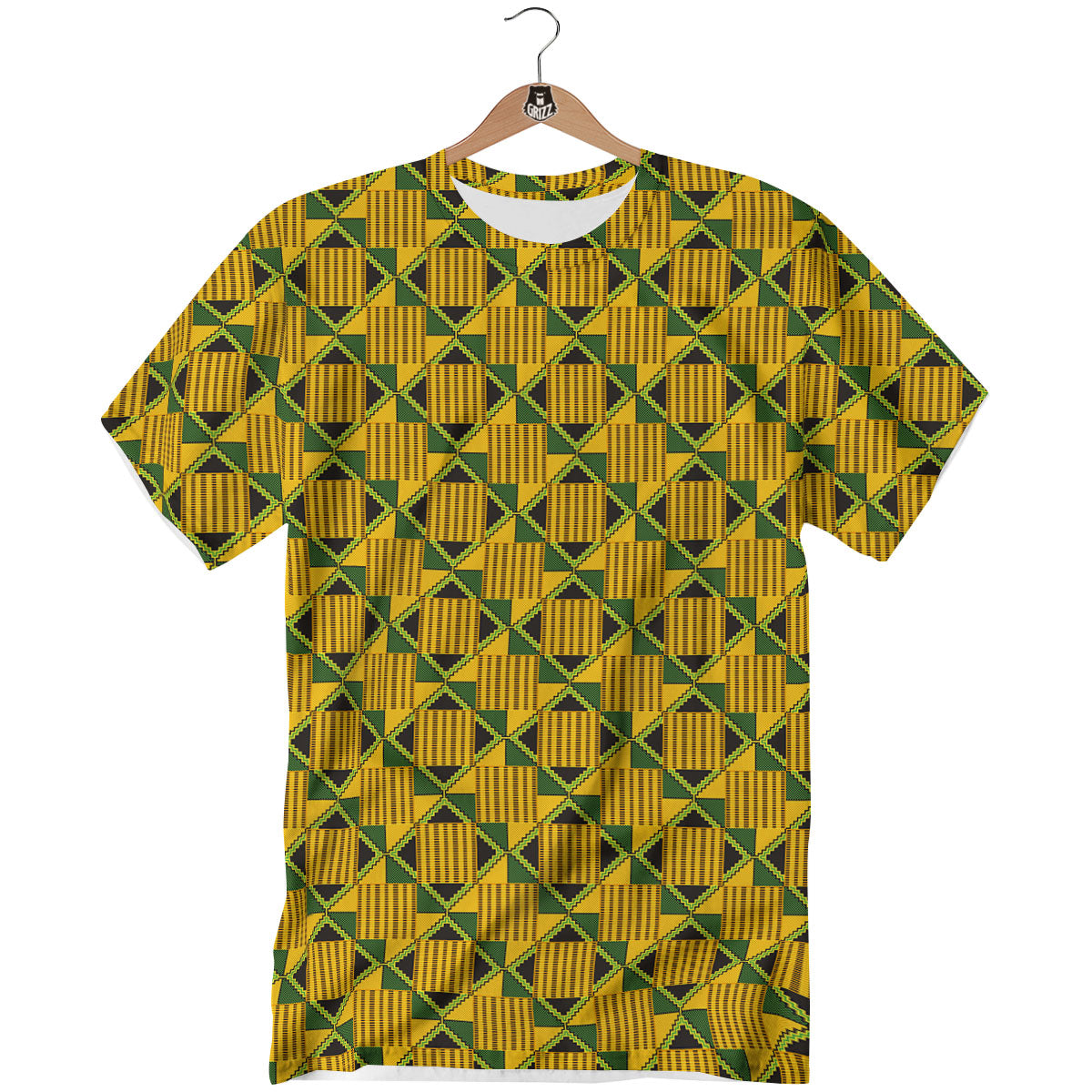 Ethnic Kente Print Pattern T-Shirt-grizzshop