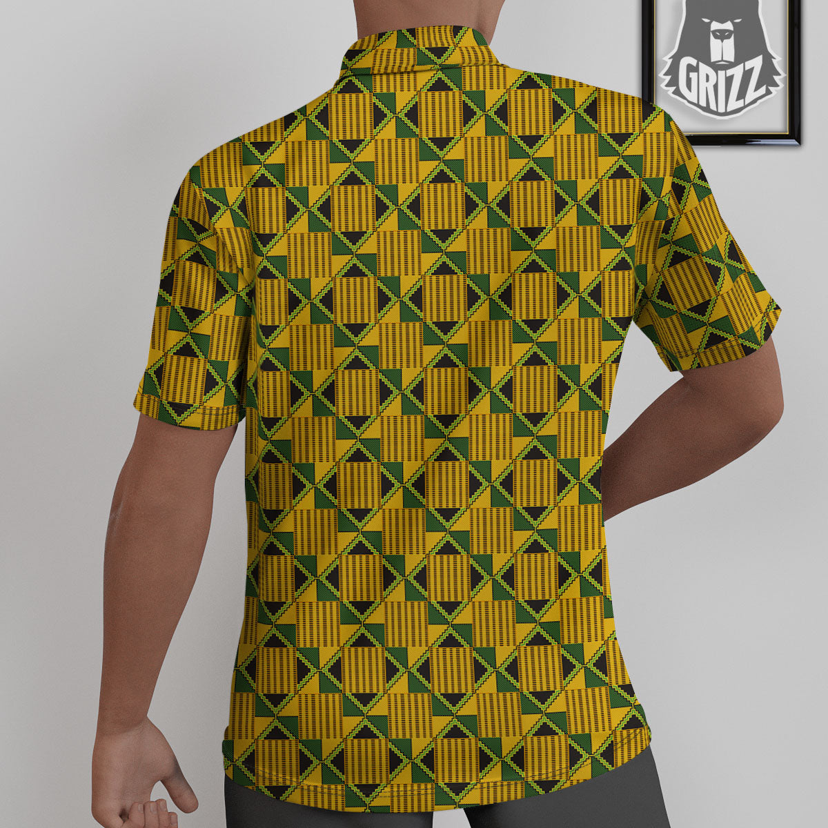 Ethnic Kente Print Pattern Untucked Shirts-grizzshop