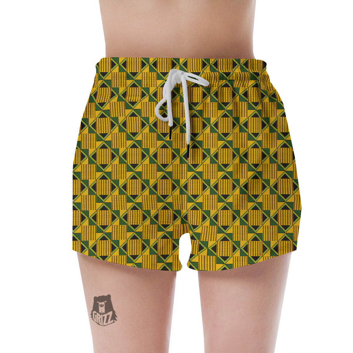 Ethnic Kente Print Pattern Women's Shorts-grizzshop