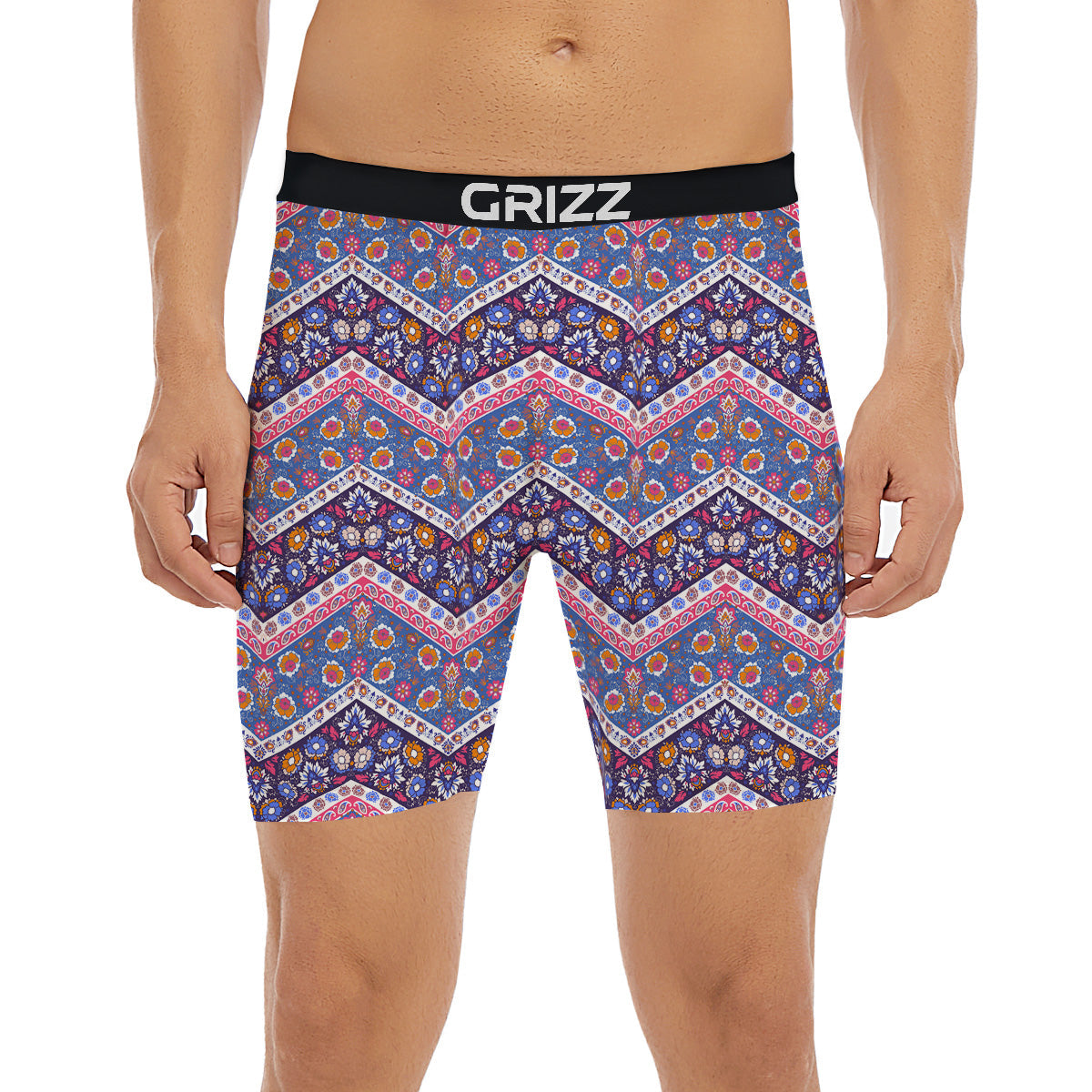 Ethnic Mandala And Indian Paisley Print Pattern Boxer Briefs-grizzshop