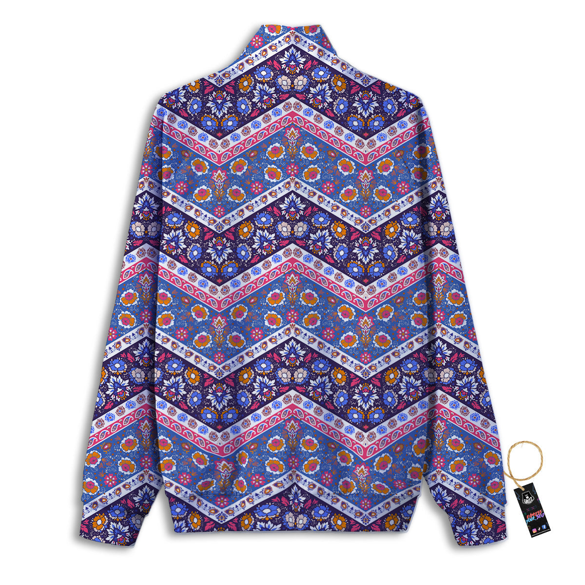 Ethnic Mandala And Indian Paisley Print Pattern Track Jacket-grizzshop