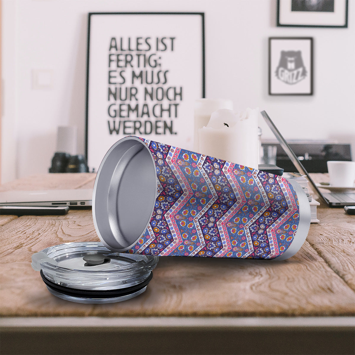 Ethnic Mandala And Indian Paisley Print Pattern Tumbler-grizzshop