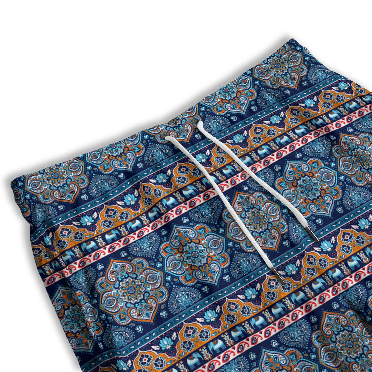 Ethnic Mandala Blue Print Pattern Men's Athletic Shorts