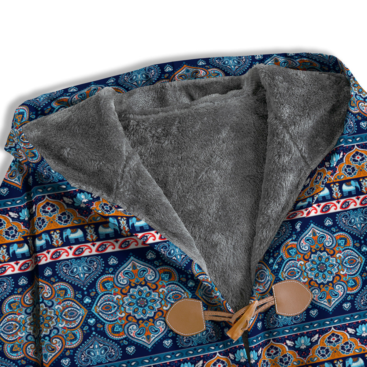 Ethnic Mandala Blue Print Pattern Men's Windbreaker Jacket-grizzshop