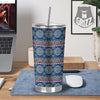 Ethnic Mandala Blue Print Pattern Tumbler-grizzshop