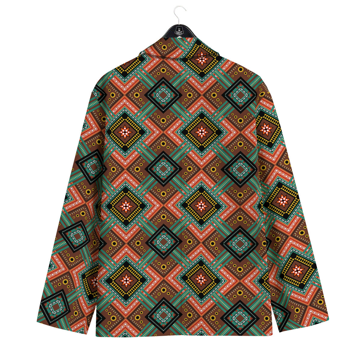 Ethnic Mandala Red Tribal Print Men's Sport Coat-grizzshop