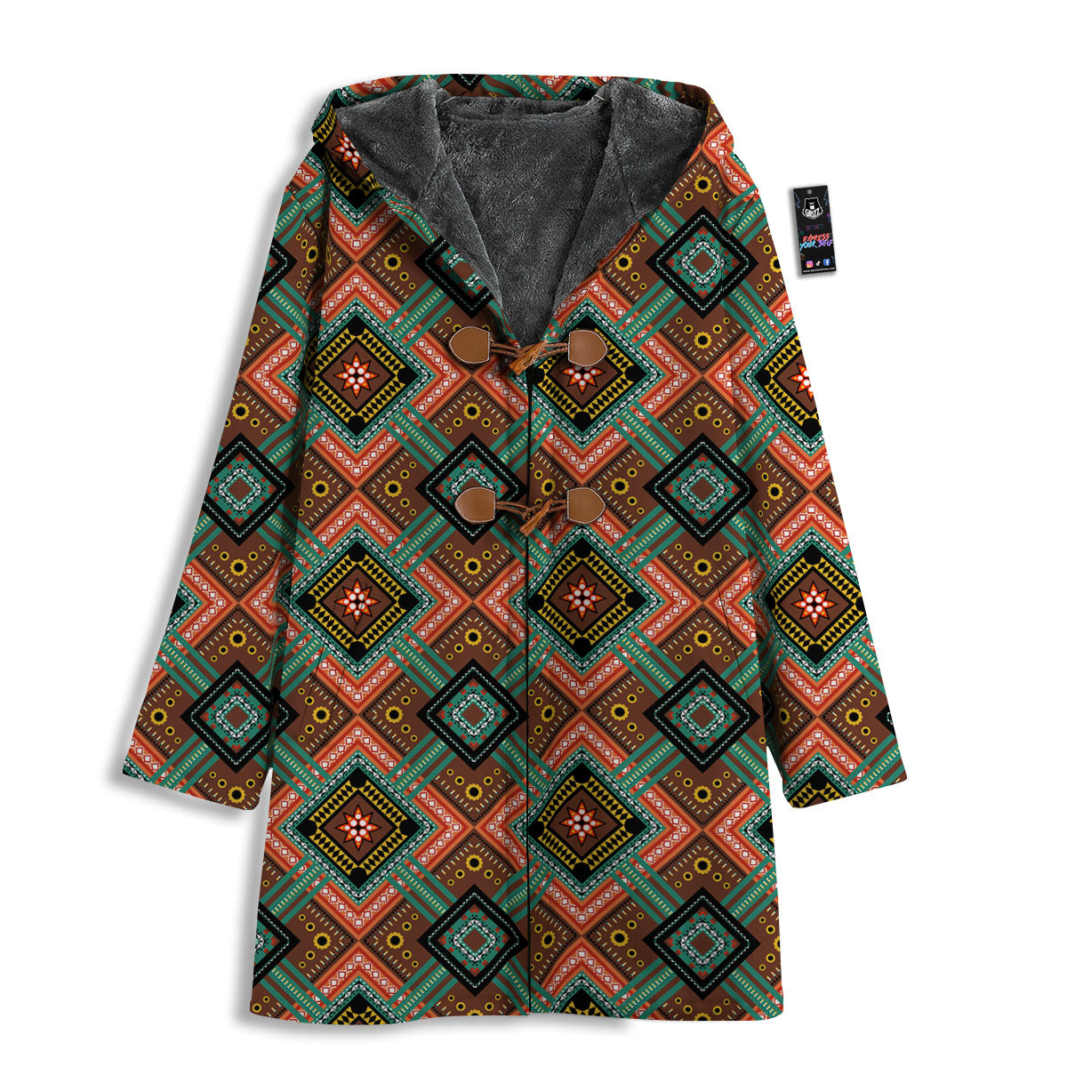 Ethnic Mandala Red Tribal Print Men's Windbreaker Jacket-grizzshop
