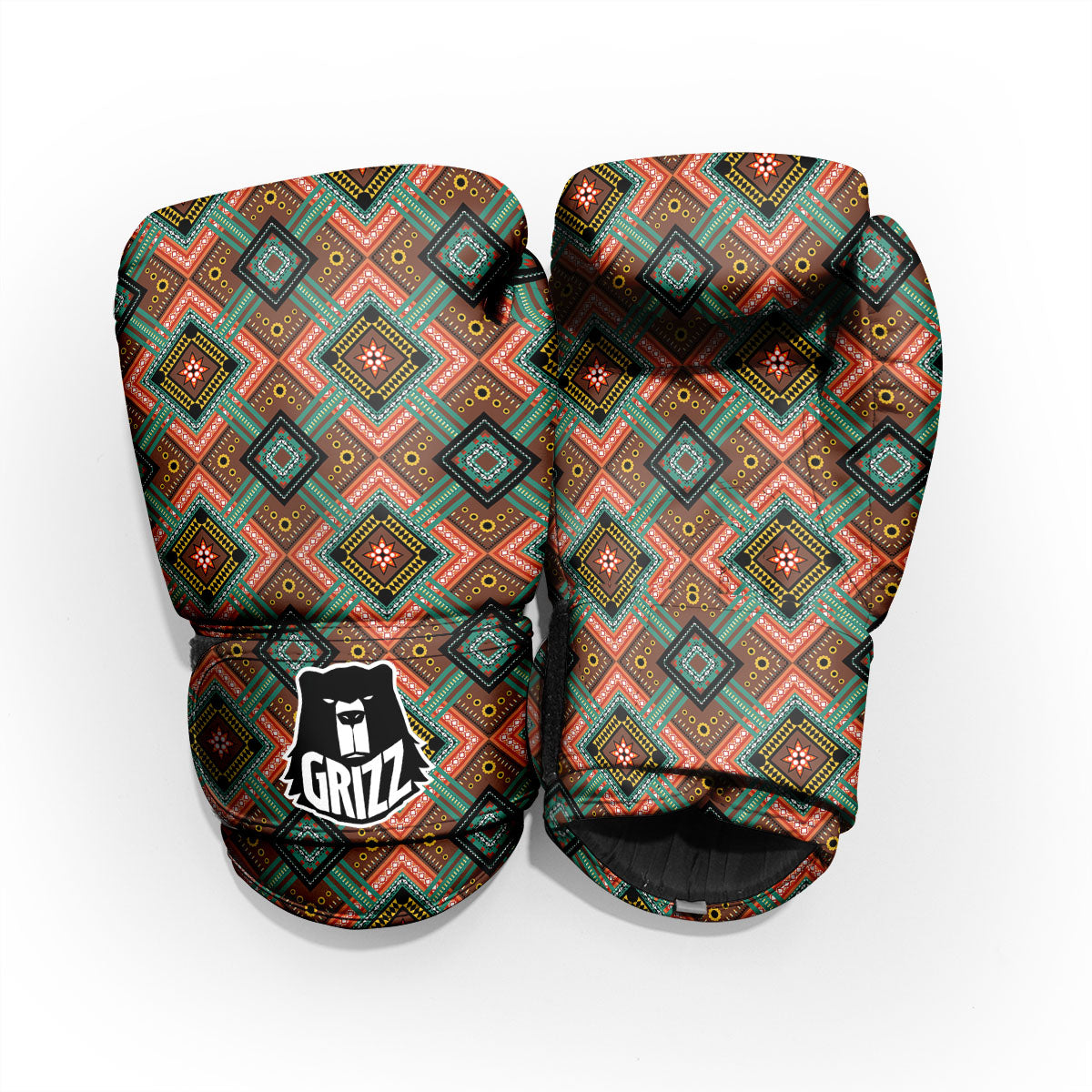 Ethnic Mandala Red Tribal Print Pro Boxing Glove