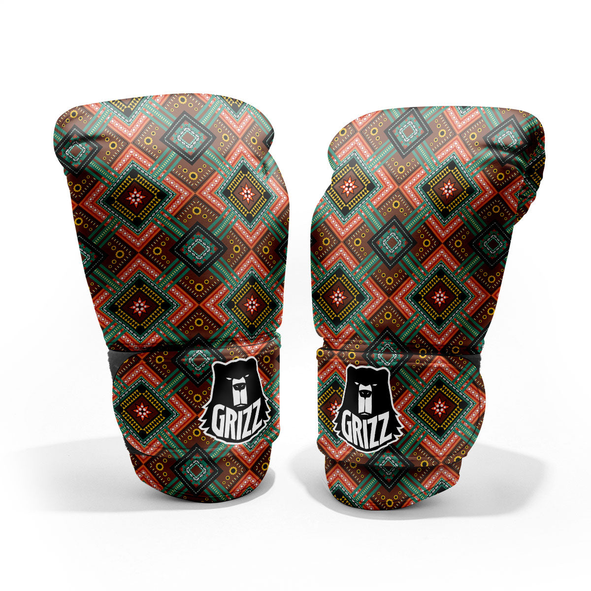 Ethnic Mandala Red Tribal Print Pro Boxing Glove