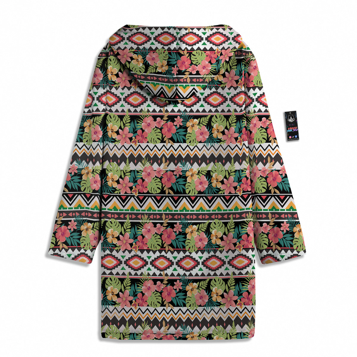 Ethnic Mix Tropical Flower Print Pattern Men's Windbreaker Jacket-grizzshop
