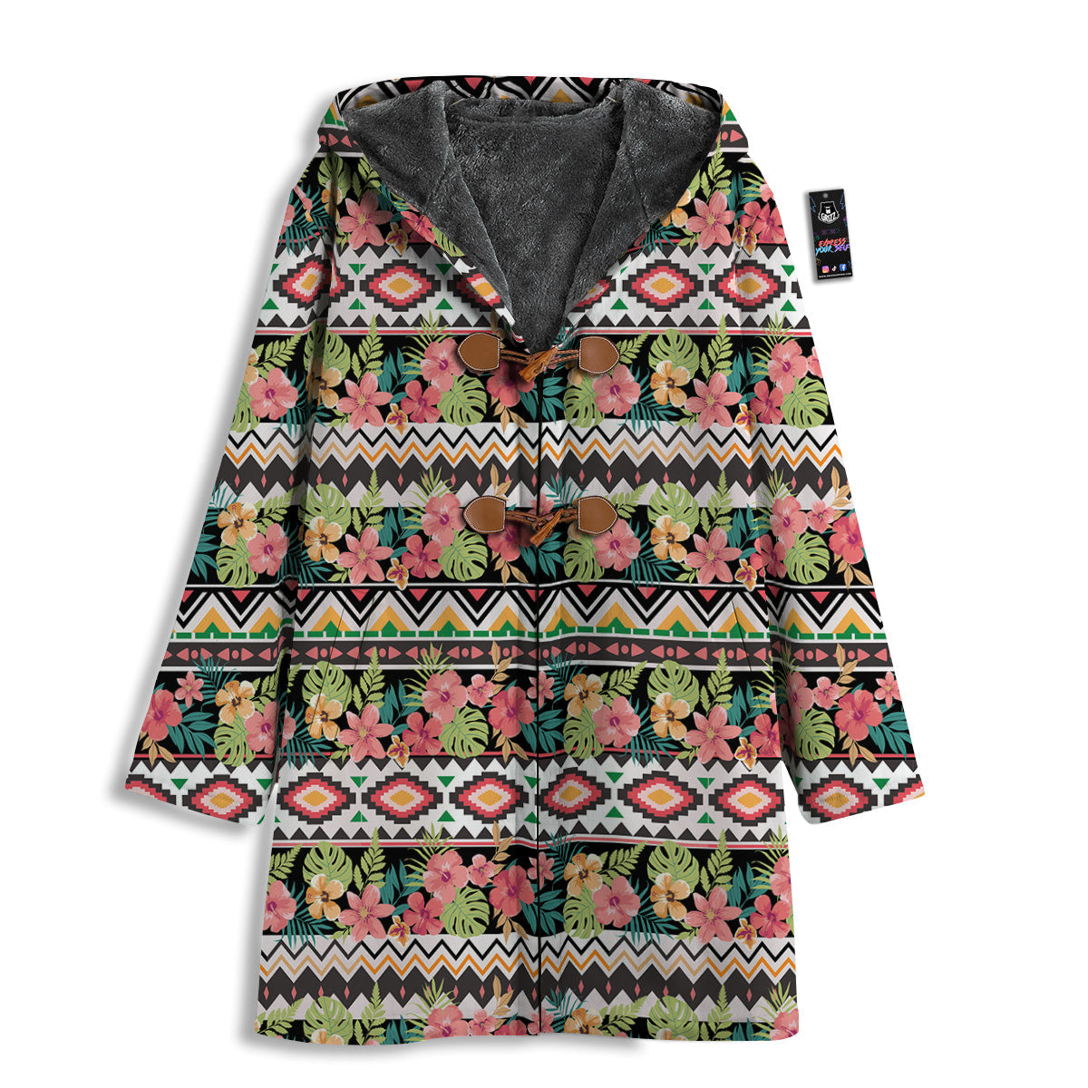 Ethnic Mix Tropical Flower Print Pattern Men's Windbreaker Jacket-grizzshop