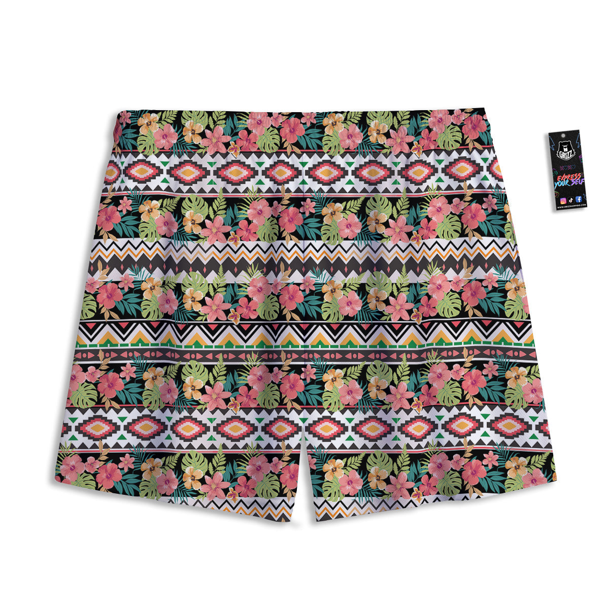 Heartbeat Green Print Mesh Shorts