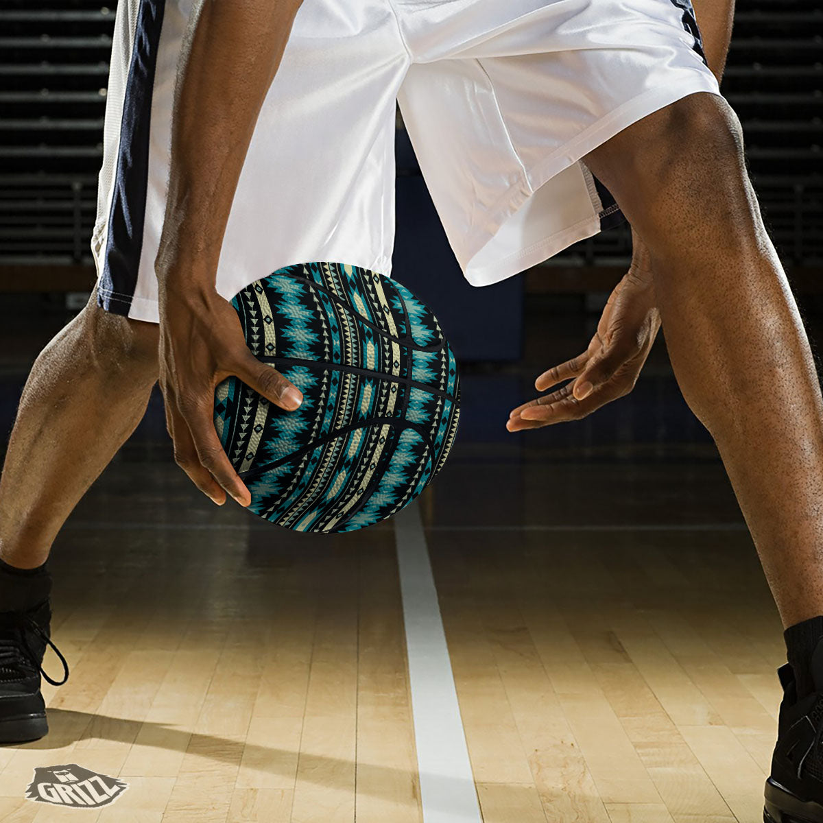 Ethnic Native Print Pattern Basketball-grizzshop