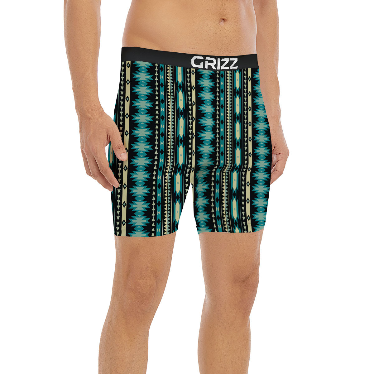 Ethnic Native Print Pattern Boxer Briefs-grizzshop