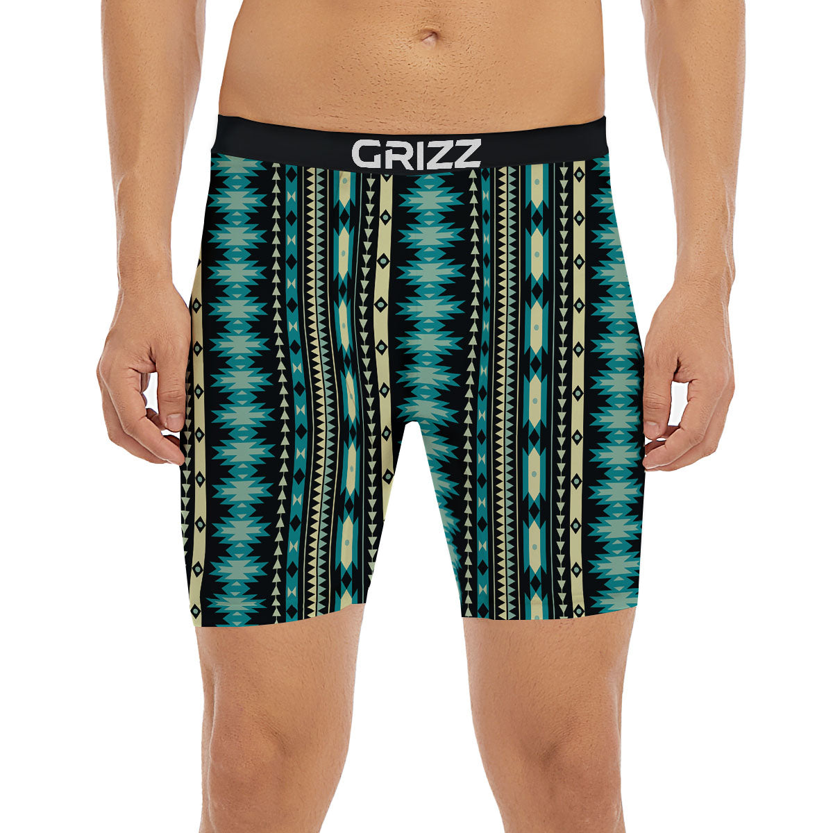 Ethnic Native Print Pattern Boxer Briefs-grizzshop