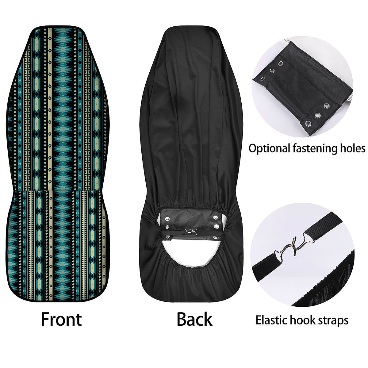 Ethnic Native Print Pattern Car Seat Covers-grizzshop