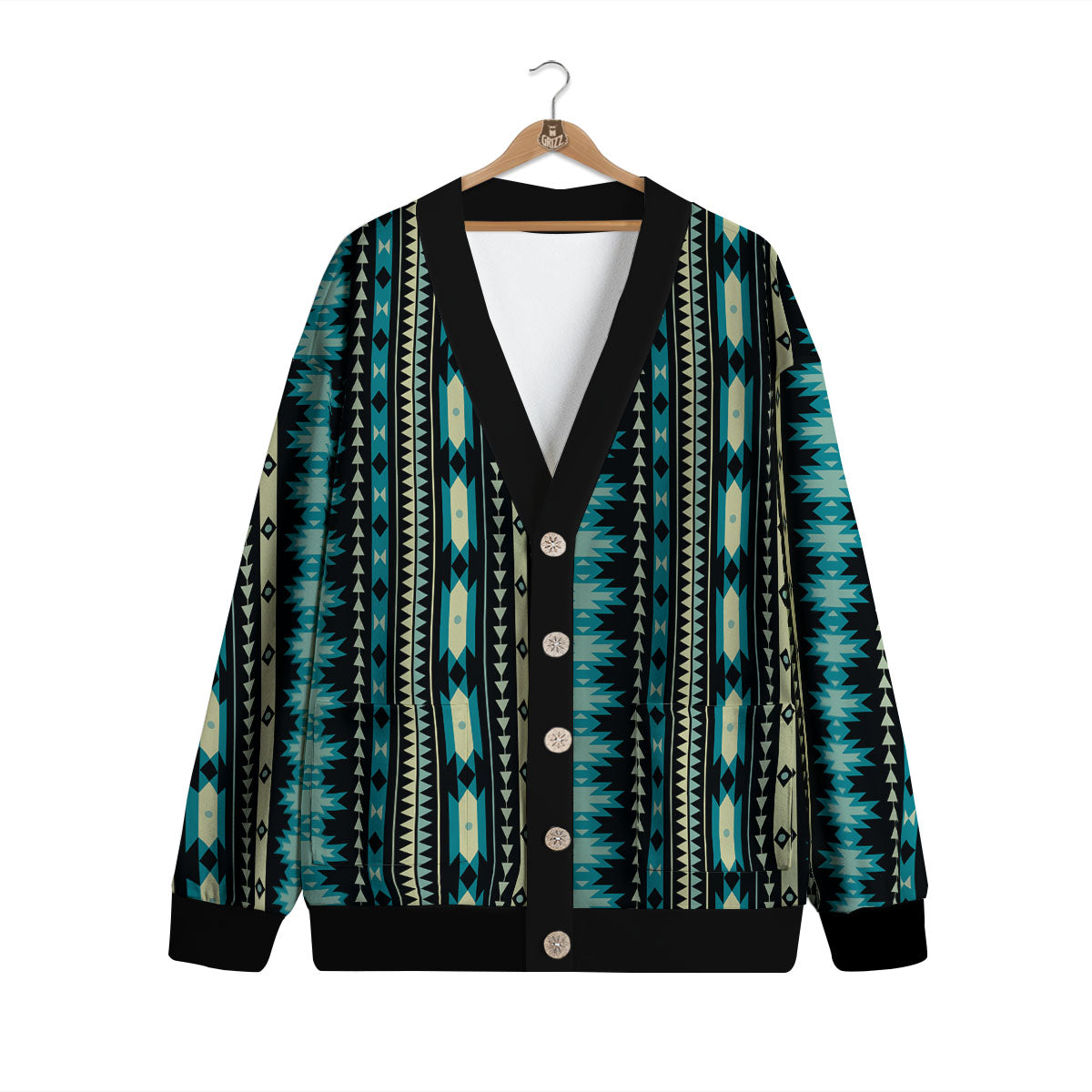 Ethnic Native Print Pattern Cardigan-grizzshop