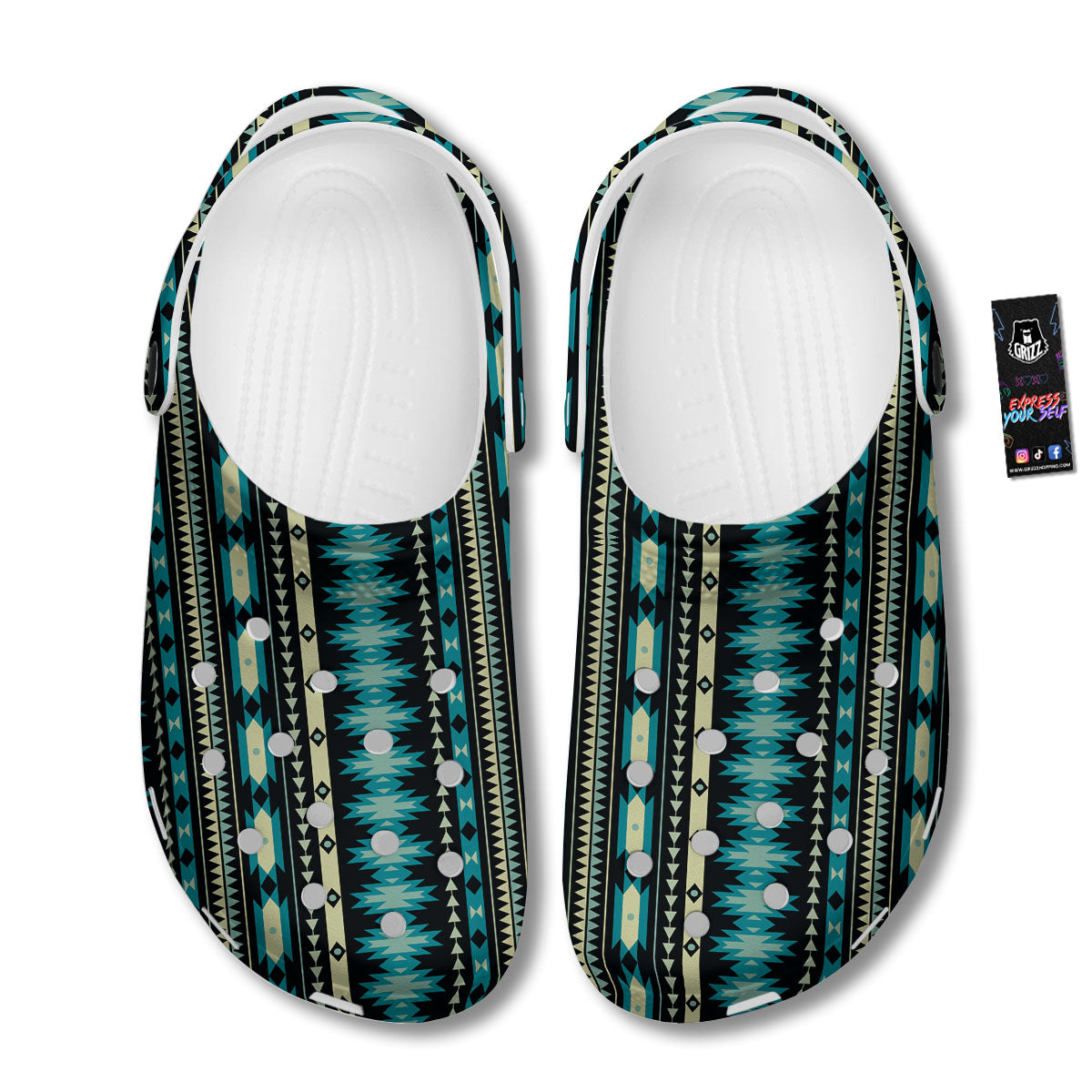 Ethnic Native Print Pattern Clog-grizzshop