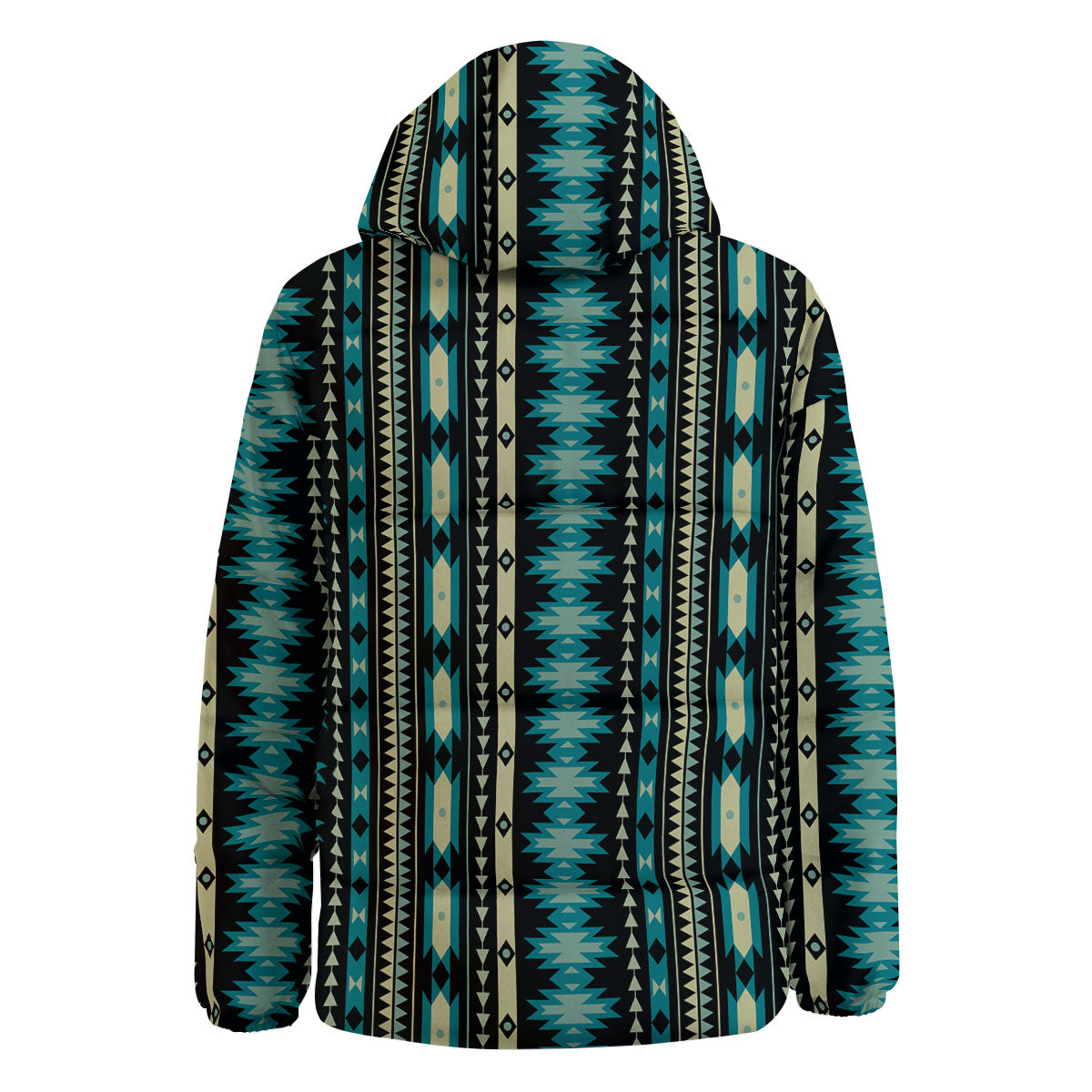 Ethnic Native Print Pattern Down Jacket-grizzshop