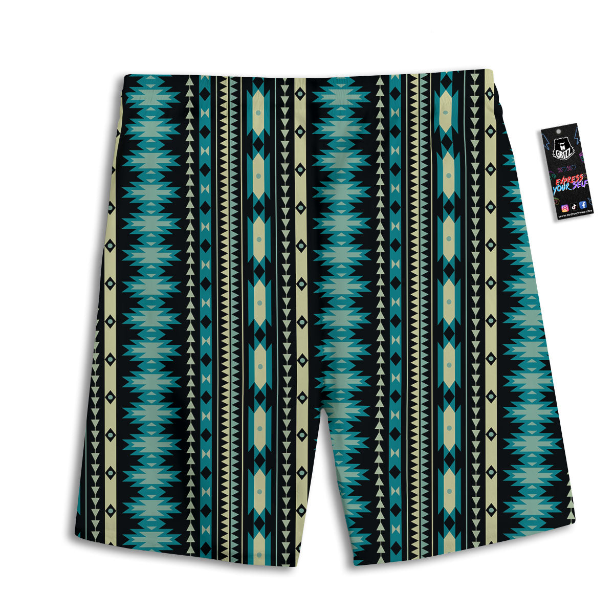 Ethnic Native Print Pattern Men's Athletic Shorts