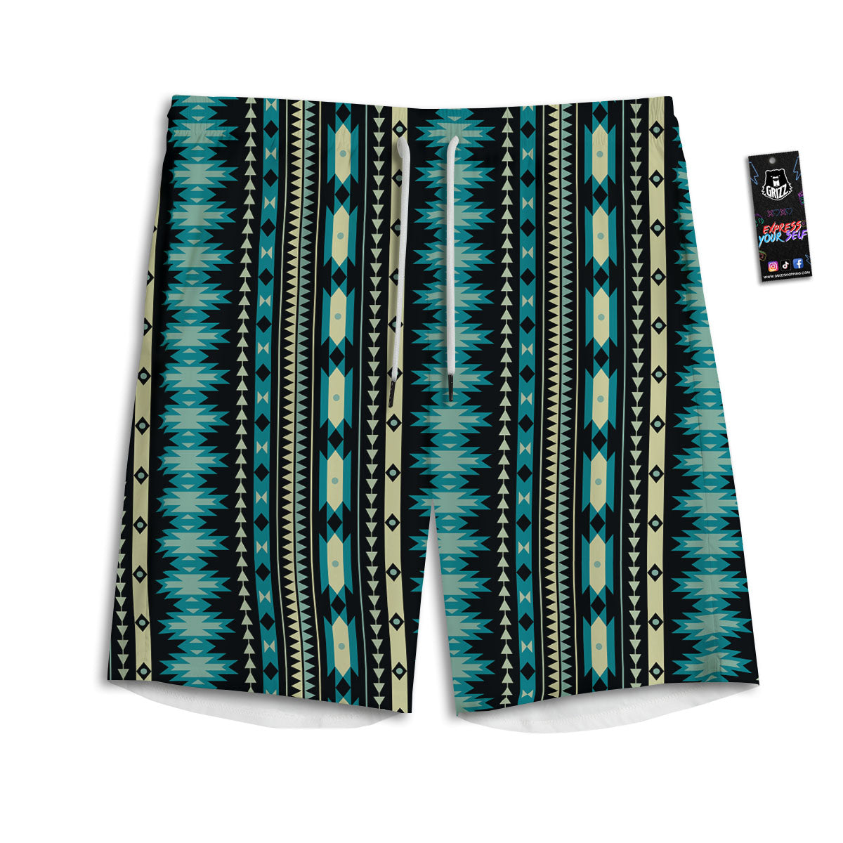 Ethnic Native Print Pattern Men's Athletic Shorts