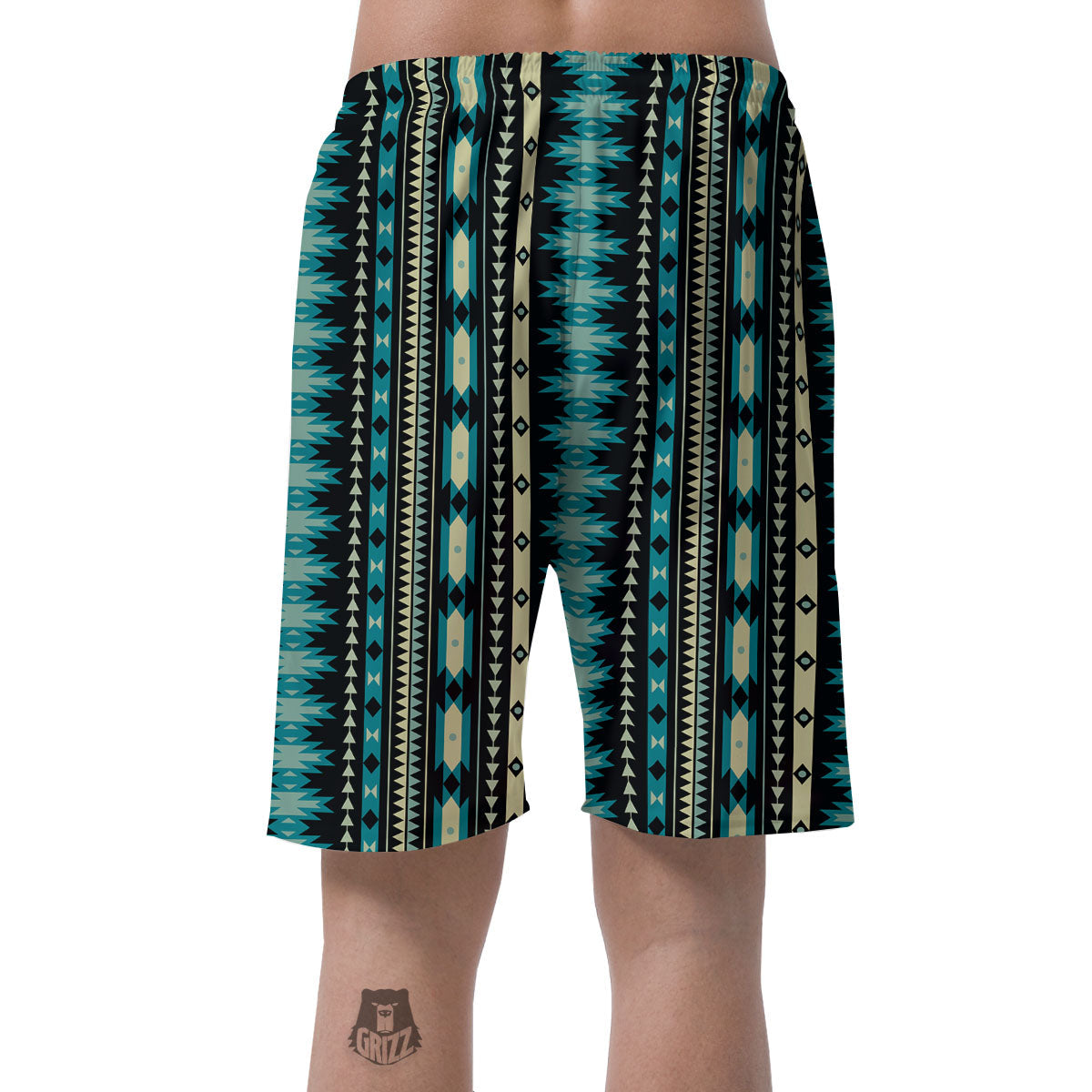 Ethnic Native Print Pattern Men's Shorts-grizzshop