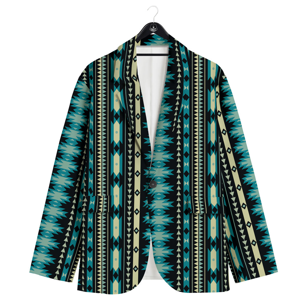 Ethnic Native Print Pattern Men's Sport Coat-grizzshop
