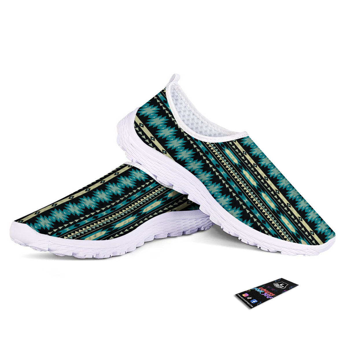 Ethnic Native Print Pattern Nurse Shoes-grizzshop