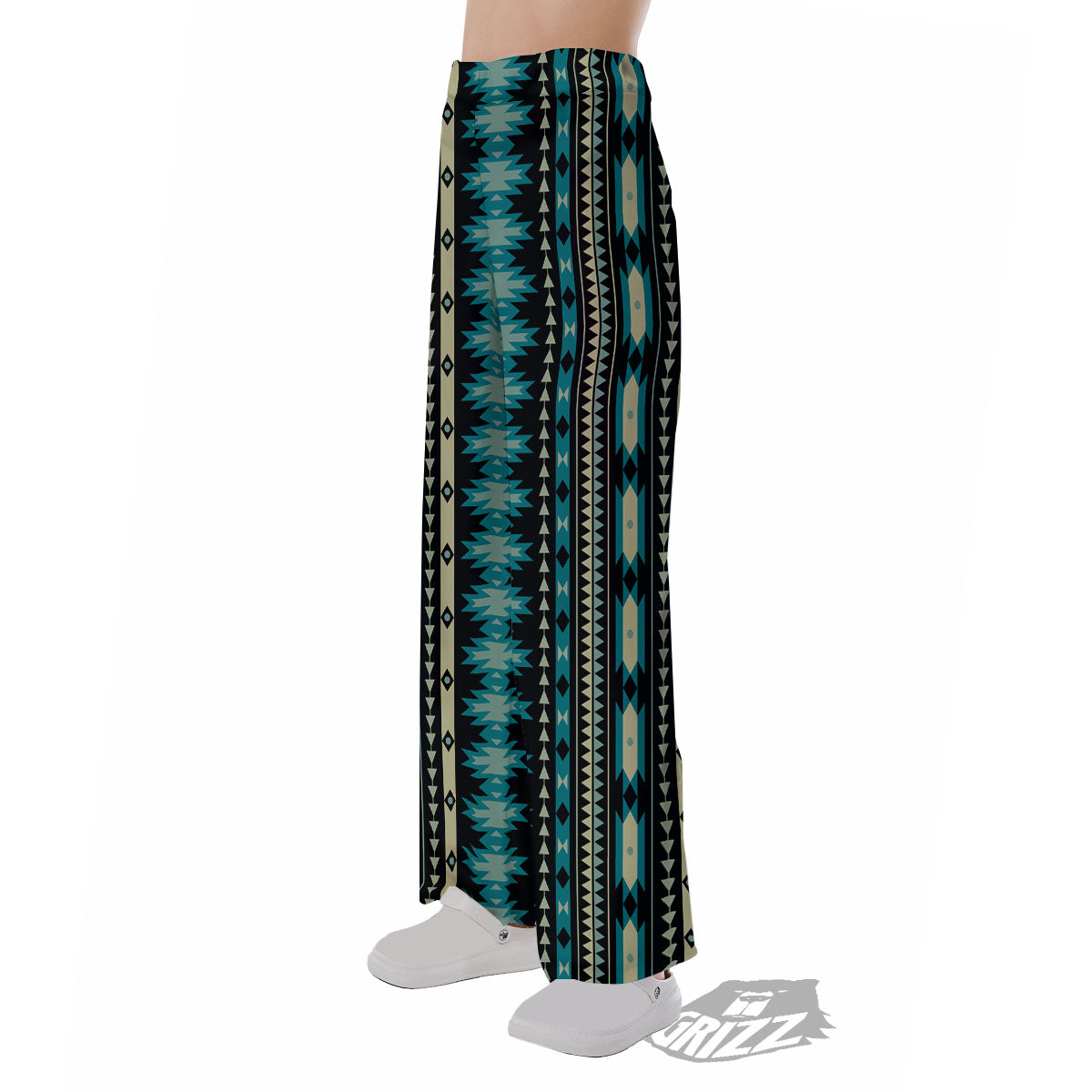 Ethnic Native Print Pattern Pajama Pants-grizzshop