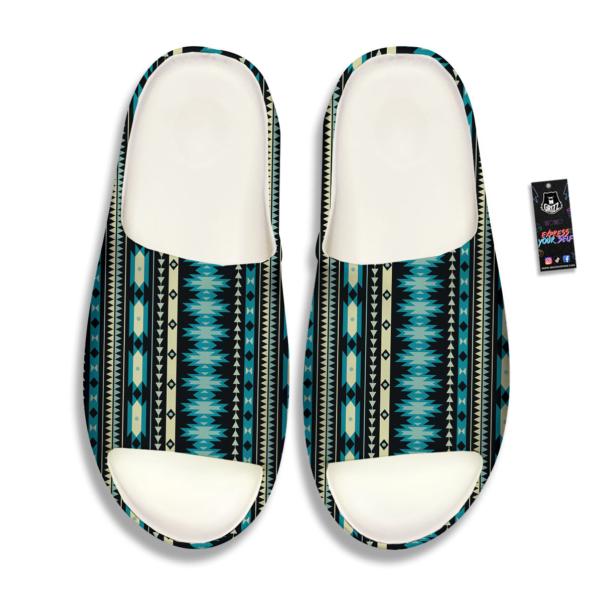 Ethnic Native Print Pattern Sandals-grizzshop