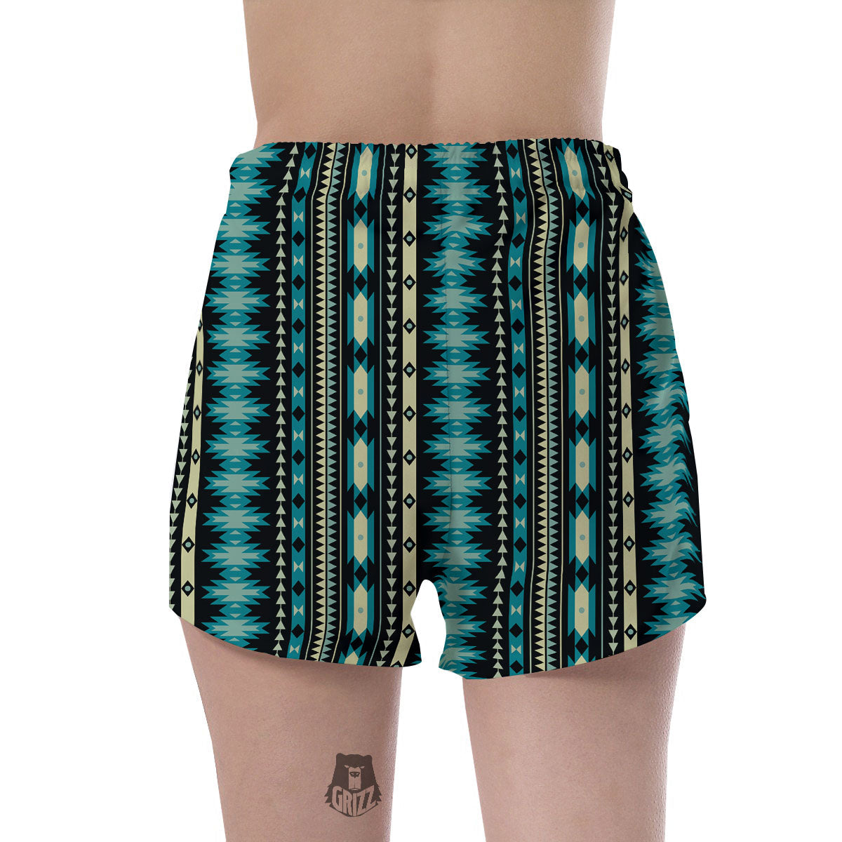 Ethnic Native Print Pattern Women's Shorts-grizzshop