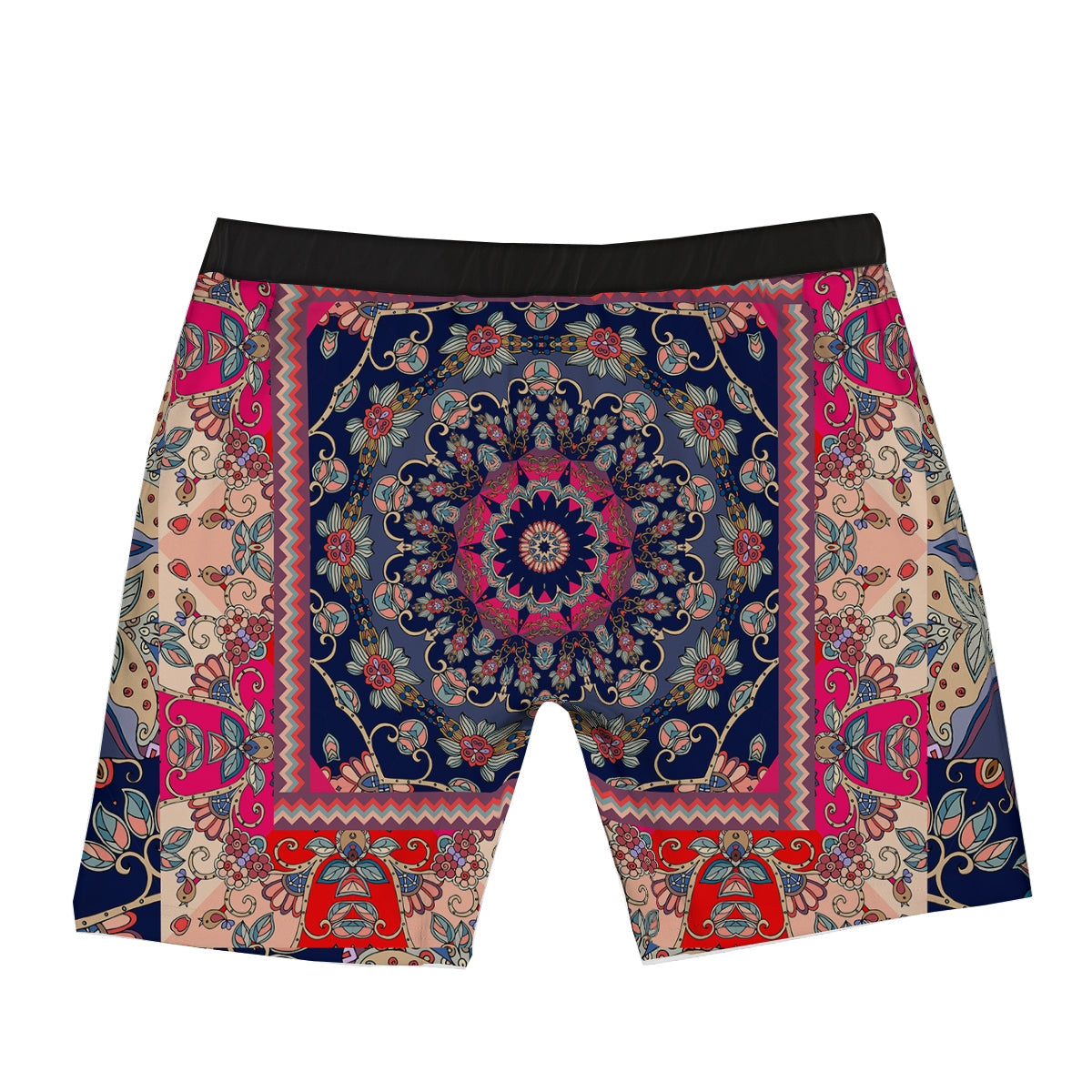 Ethnic Patchwork Square Print Boxer Briefs-grizzshop