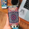 Ethnic Patchwork Square Print Tumbler-grizzshop