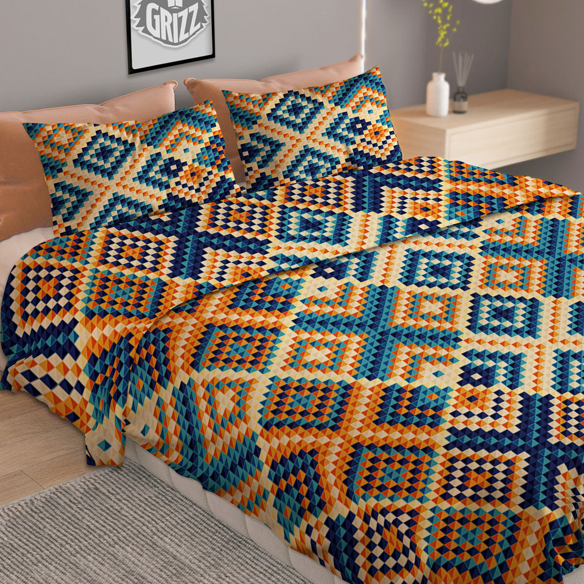Eggplant Watercolor Pattern Duvet Cover Bedding Set