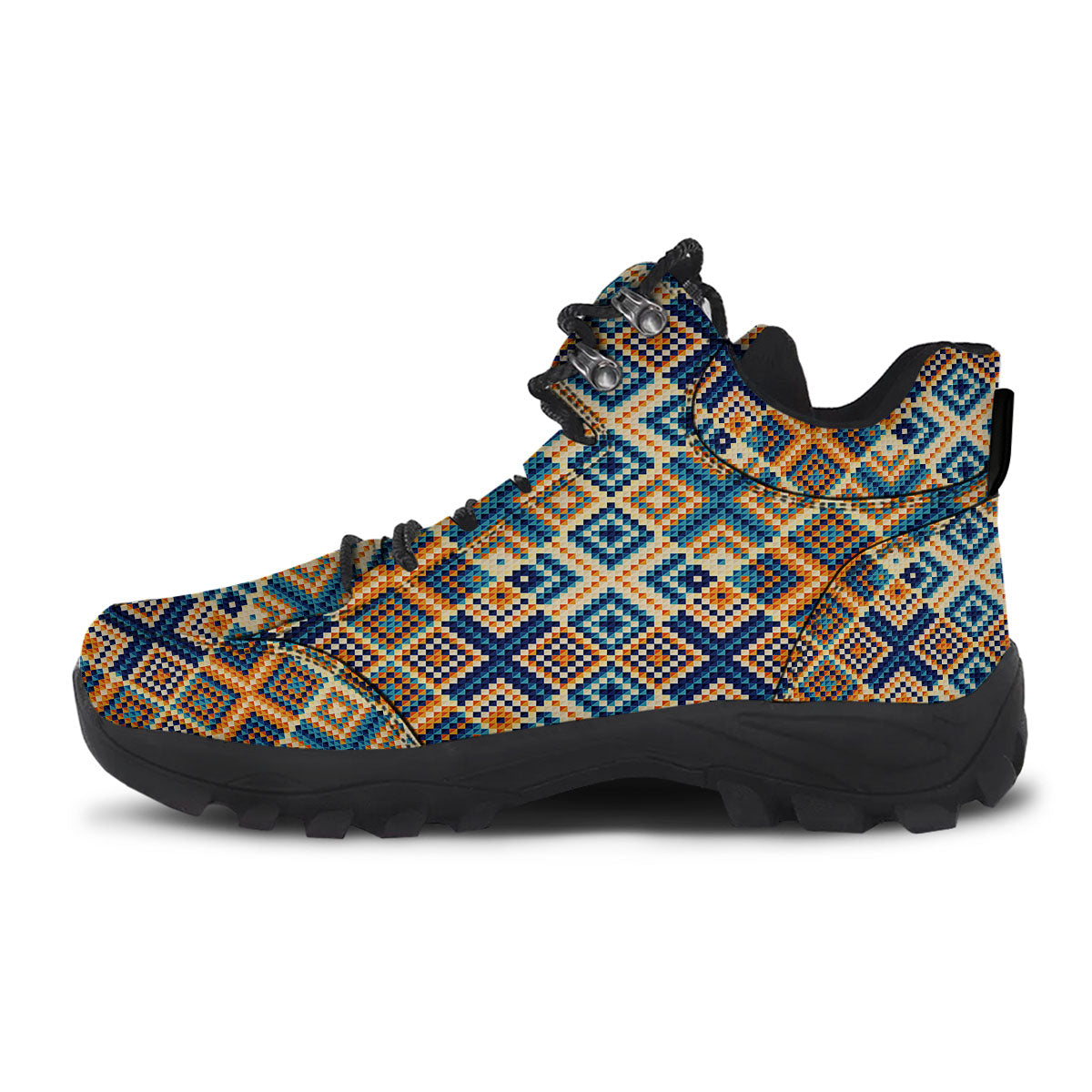 Ethnic Pixel Print Pattern Hiking Shoes-grizzshop