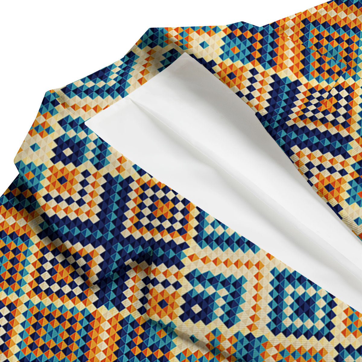 Ethnic Pixel Print Pattern Men's Blazer-grizzshop