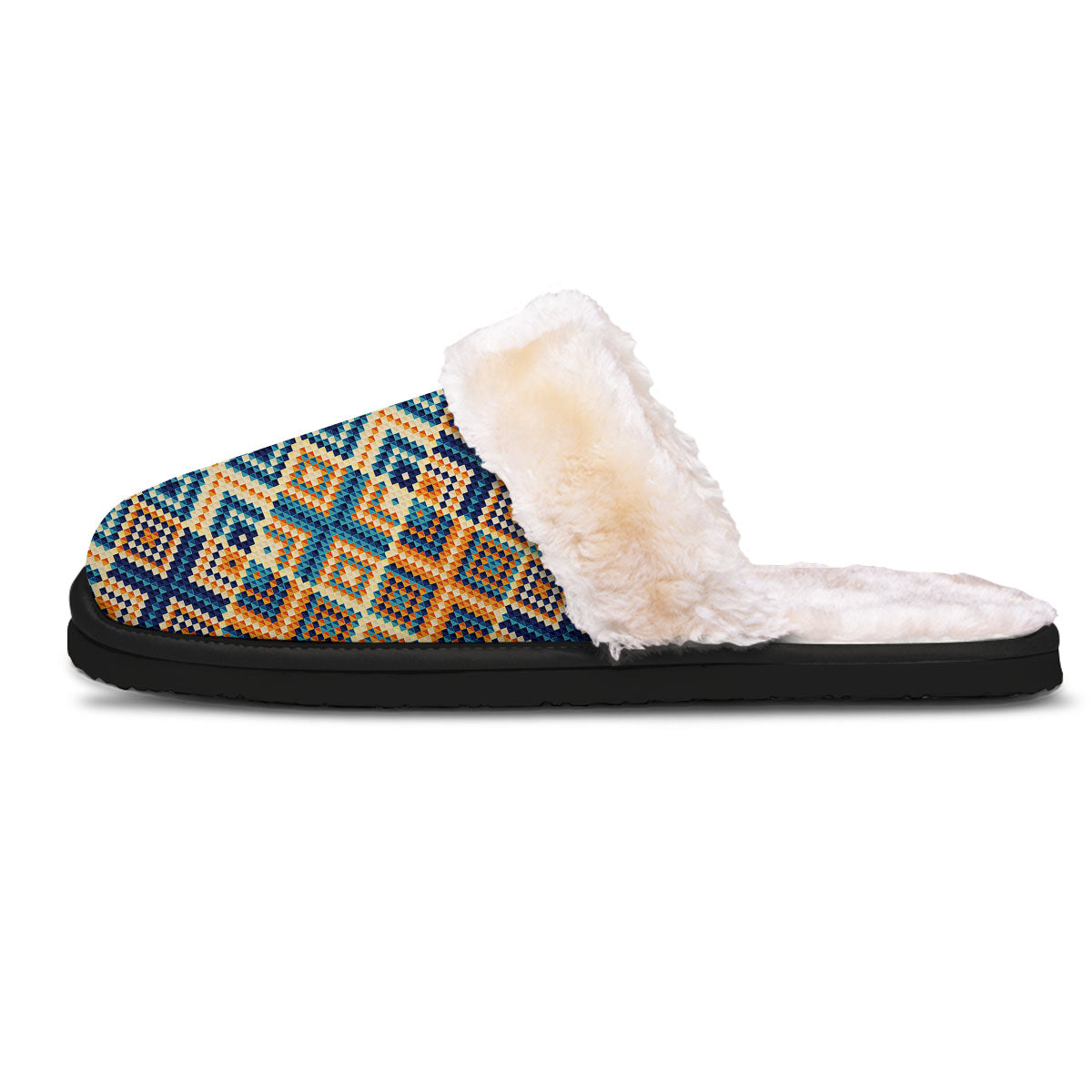 Ethnic Pixel Print Pattern Slippers-grizzshop